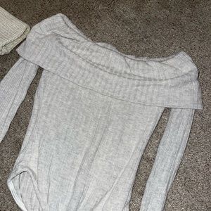 WORN ONCE. Fashion nova off the shoulders body suit